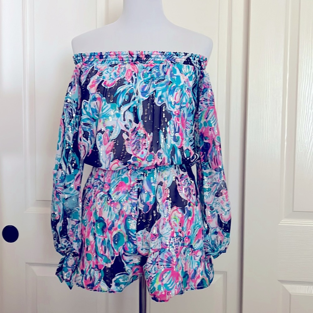💥 NWT Lilly Pulitzer Romper. Super cute!! XS.